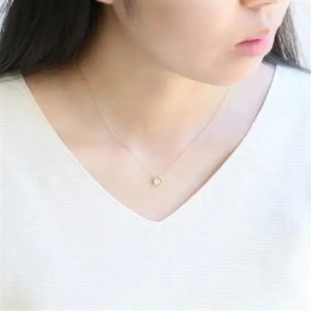 K18イエローゴールド シンプルダイヤモンドネックレス(0.3ct) 60-9562【配送不可地域：離島・沖縄県】【1289069】