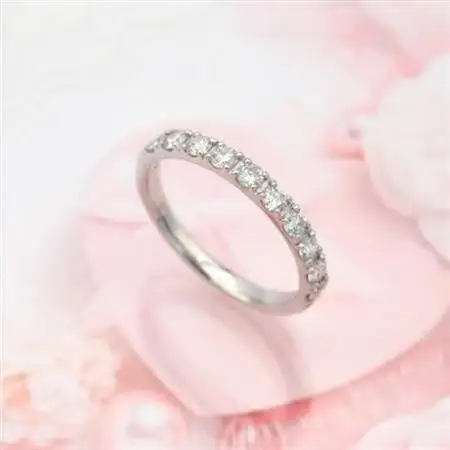 PT900 0.5ct 一文字ダイヤモンドリング　#14　HR-009178【配送不可地域：離島・沖縄県】【1401066】