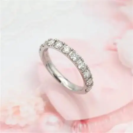 PT900 1.0ct 一文字ダイヤモンドリング　#12　HR-009179【配送不可地域：離島・沖縄県】【1401070】