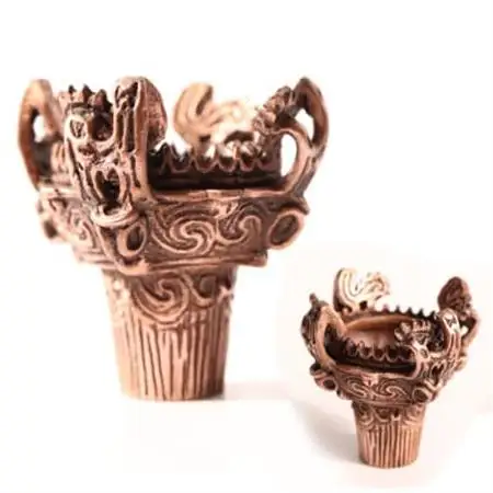 【Do_goods】縄文時代の神秘を現代に 純銅製 火焔型土器ミニオブジェ　659-322【配送不可地域：離島】【1490517】