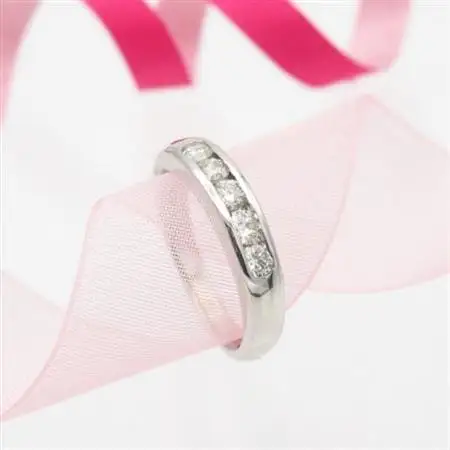 PT900 0.48ct 一文字ダイヤモンド リング　#16　HR-009152【配送不可地域：離島・沖縄県】【1510052】