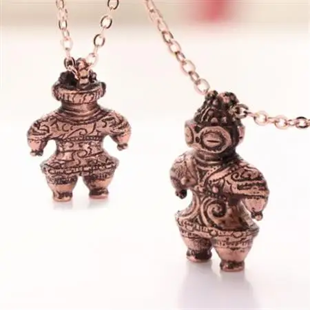 縄文の神秘を身にまとう純銅製　　豆遮光器土偶ネックレス　659-501【配送不可地域：離島・沖縄県】【1670951】
