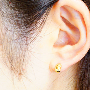 小豆　ピアス　K18 188-105