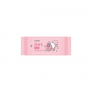 【8枚入×36個】おぱんちゅうさぎ 流せるミニウェットシート OMW-6PN