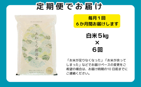 【令和8年産新米・先行予約】【6回定期便】あわくら源流米 コシヒカリ 白米 5kg｜西粟倉村産・昼夜寒暖差が育む甘み｜ふるさと納税 K-af-CFZA