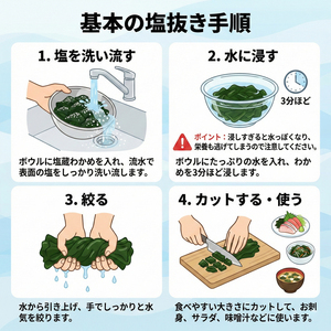塩蔵わかめ 1kg (250g×4パック)