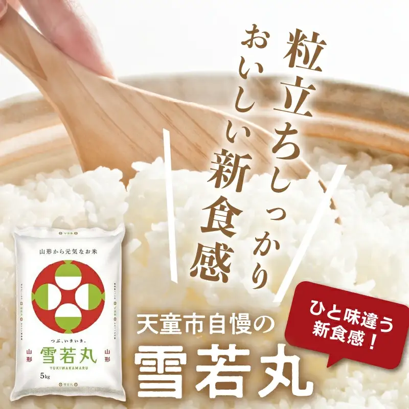 【2026年6月下旬発送】令和7年産 雪若丸 15kg 米 精米 山形 天童 08-01-217-06C