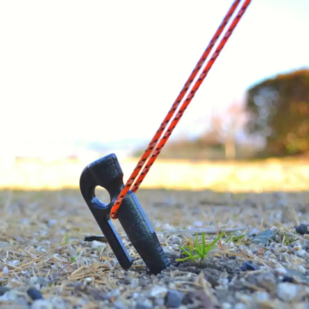鍛造ペグ（エリッゼステーク）18cm×8本セット イエロー 黄 キャンプ用品 アウトドア用品 燕三条製 [村の鍛冶屋] タープ テント【012S159】
