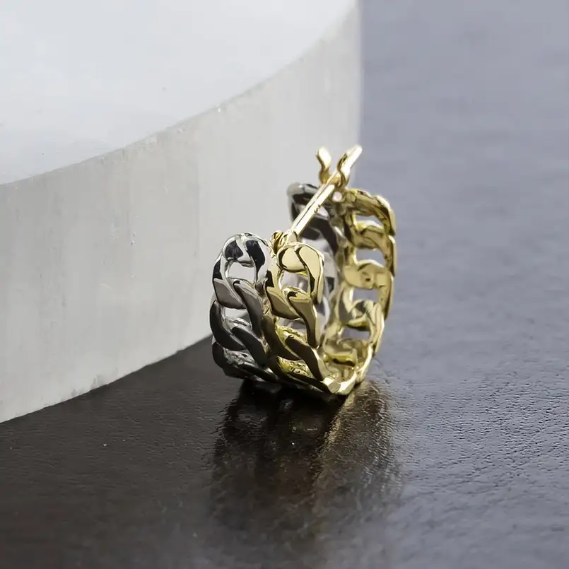 フープピアス 18金 プラチナ 喜平 フープ ピアス レディース 2連 片耳 幅広 ゴールド 18k イエローゴールドk18 pt900 251001201 SWAA370