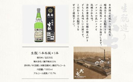 大七酒造「純米生もと・生もと二本松城」720ml×各1本【道の駅「安達」智恵子の里】