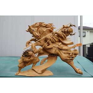 だんじり彫刻　馬乗り(騎馬武者)