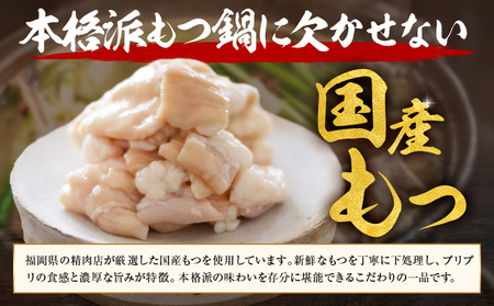 精肉店の もつ鍋 セット ちゃんぽん麵 2～3人前 地域商社ふるさぽ《90日以内に出荷予定(土日祝除く)》福岡県 鞍手町 もつ 鍋 牛モツ 醤油