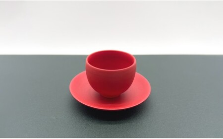 有田焼 深紅シリーズ そば猪口 ぐい呑み 小皿 3点セット【上福窯】食器 器 うつわ そばちょこ 酒器 皿 和モダン 赤 レッド 3点 セット 45000円 A45-386