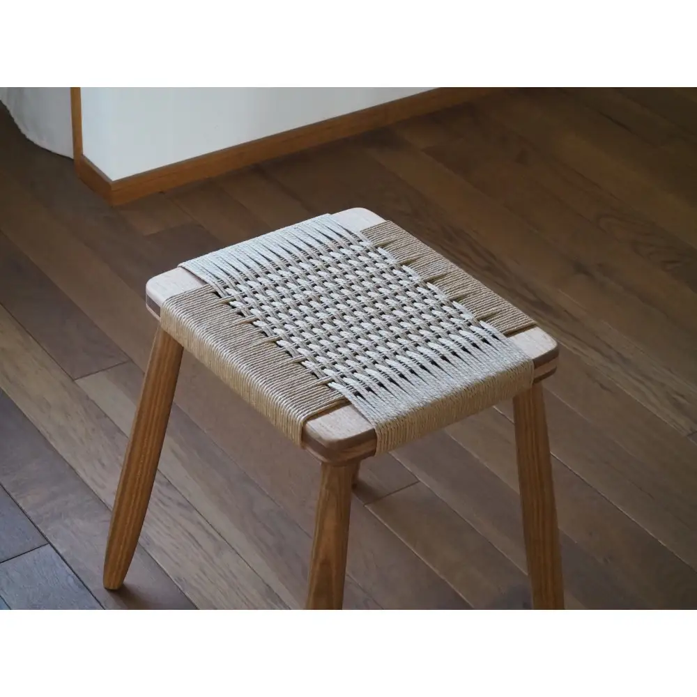 ペーパーコードスツール 1脚 スタッキング可 国産材【UMEBACHI FURNITURE】