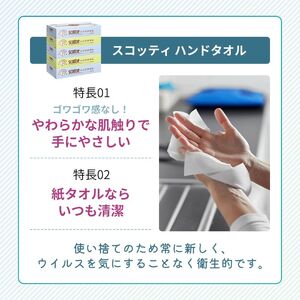 ペーパータオル スコッティ キレイの仕上げ 5箱 ペーパータオル