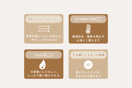 colulu ガーゼタオル【ブルー】（3319）