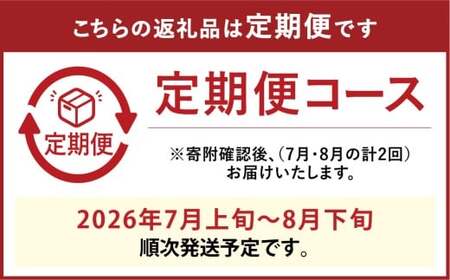 [HS]【2回定期便】温室 シャインマスカット 晴王 2房（合計約1.2kg）【2026年7月上旬～8月下旬発送予定】マスカット 葡萄 ぶどう ブドウ フルーツ 果物 くだもの デザート 冷蔵 岡山県 倉敷市