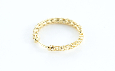 K18YG　天然ダイヤモンド　ピアス　1.0ct【P17783B】