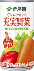 ぐいっと飲める 充実野菜 緑黄色野菜 ミックス 缶 ( 190g × 20本 ) 伊藤園