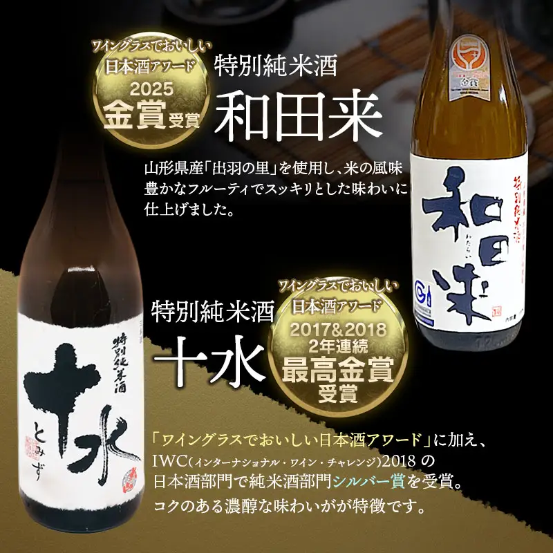 肴のお供　地酒3本セット　各720ml×1本　山形県鶴岡市 庄内観光物産館事業部　| お酒 日本酒 特別純米酒 地酒 アルコール 晩酌 日本酒セット 地酒セット セット 贈り物 贈答 ギフト プレゼント お礼 山形県 鶴岡市 返礼品