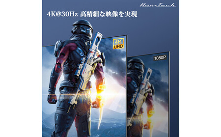 Hanx-Tech DP1.4 to HDMI1.4 変換ケーブル 2m AOP0034