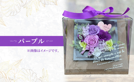 プリザーブドフラワーウッドフレーム3WAY 選べるカラー レッド オレンジ パープル ピンク イエロー グリーン お花 花 インテリア お誕生日 記念日 祝い花 プレゼント ギフト 東京都 大田区 オレンジ