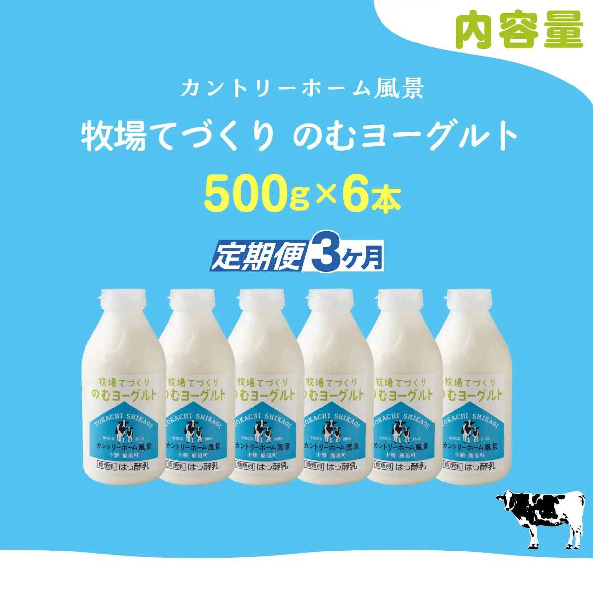 【定期3ヶ月】のむヨーグルト 500g ×6 SKB048