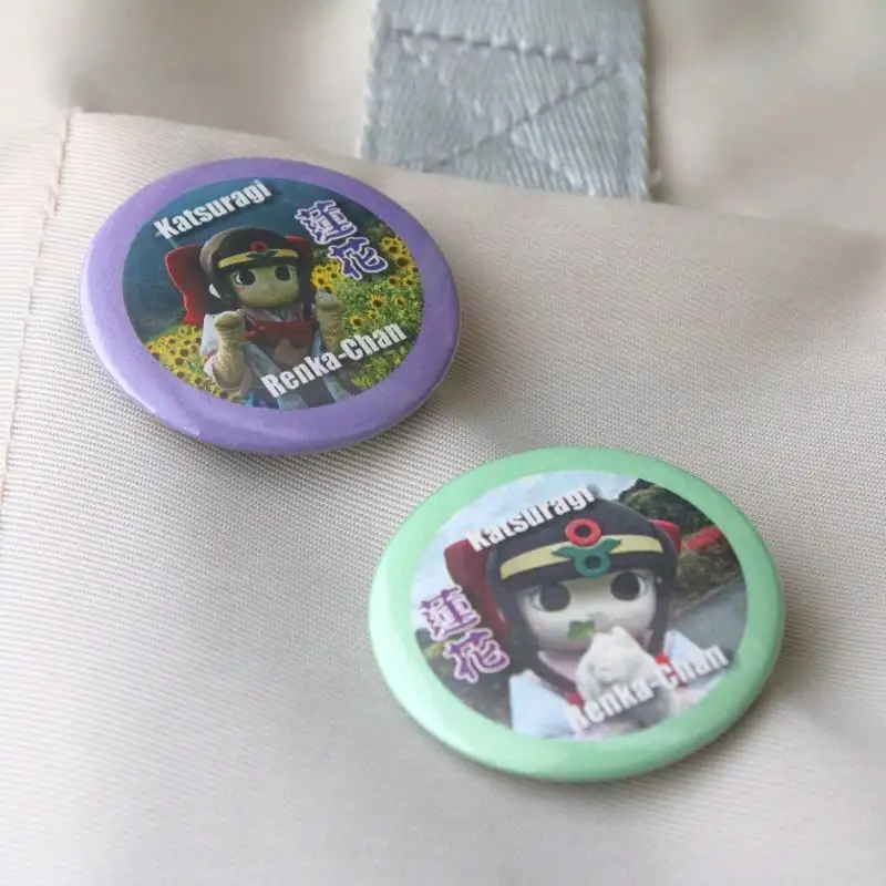 蓮花ちゃん 缶バッジセットB（6個入） ／ ゆるキャラ ご当地キャラ グッズ マスコット コレクション 奈良県 葛城市【kckk003】