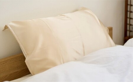 【シャンパン】 髪と素肌よろこぶ、シルクまくらカバー ／ 枕 枕カバー 睡眠 寝具 絹 天然繊維 色 選べる 岡山県 倉敷市