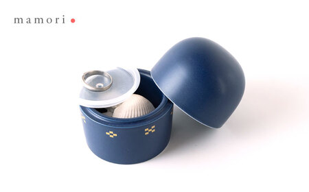【美濃焼】護-mamori- 骨壺 Navy 【角富製陶所】 仏具 供養 カジュアル 家族[MFP025]