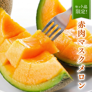 贈答用 メロン 青肉・赤肉 セット 各1個