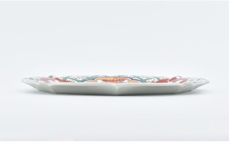 有田焼 錦松竹梅 輪花プレート【まるぶん】食器 器 うつわ 皿 大皿 盛皿 ディナー皿 プレート ワンプレート 輪花 40000円 A40-428