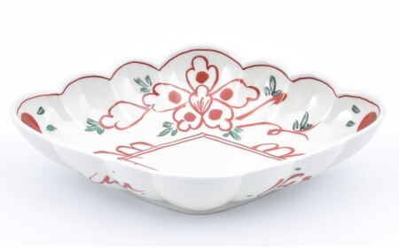 有田焼 菱形菊割向付 (錦万暦・錦地紋万暦) 2個セット【まるぶん】食器 器 うつわ 皿 向付 鉢 刺身皿 煮物皿 2枚 セット ペア 手描き 45000円 A45-390