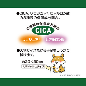 ペット用 ウェットシート 足ふき 肉球ケア 50枚入 18袋 ノンアルコール 無香料 PG・パラベン不使用 なめても安心 大判サイズ クリーンワン おさんぽ 散歩 お出かけ ペット用品 日用品 消耗品 生活用品 富士市 [sf002-616]