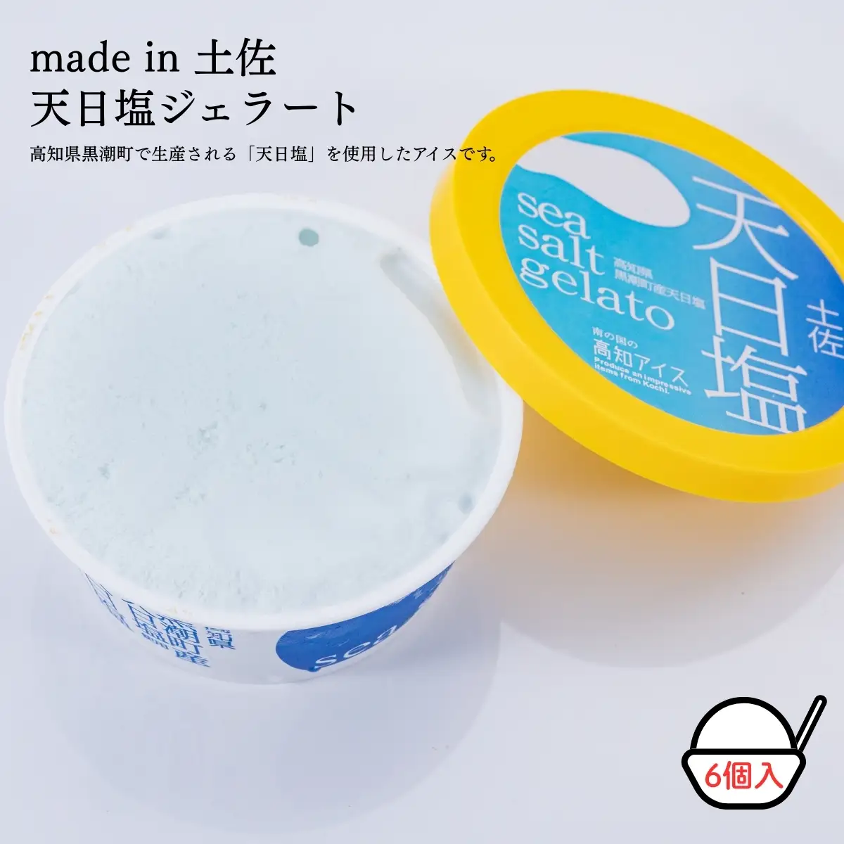 Made in 土佐★天日塩ジェラート6個（高知アイス）