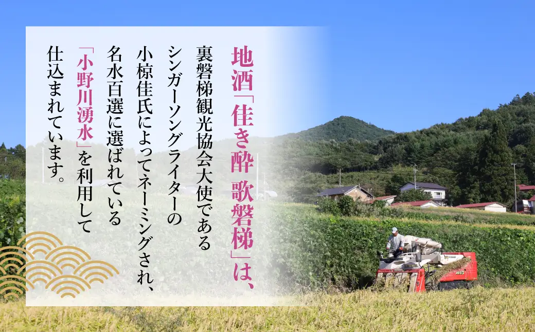 【6ヵ月定期便】地酒「佳き酔 歌磐梯」とお米セット（会津・北塩原村産コシヒカリ2kg） KBM019
