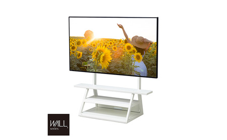 WALL インテリアテレビスタンド M1 CASTER テレビスタンド テレビ台 65インチ対応 自立タイプ 収納性 キャスター付き スマート スタイリッシュ デザイン 独自開発 棚板付き 東京都 大田区 ウォールナット