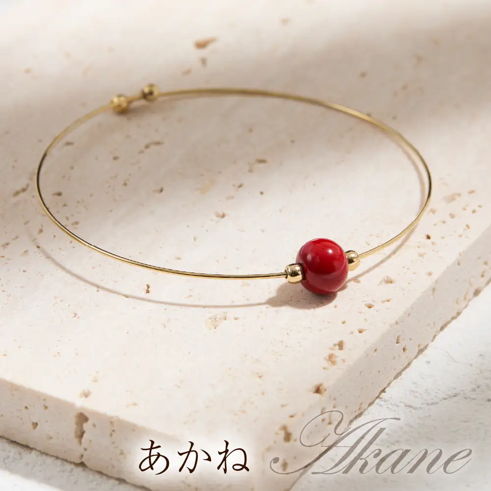 うるしのピアスセット　赤　wa110　うるし　ピアス　ブレスレット