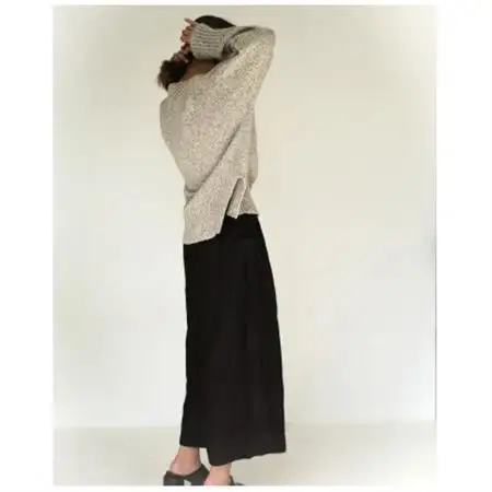 【ezu】color field sweater sougen /天然繊維◆草原◆Mサイズ【1720348】