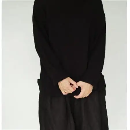 【ezu】monochrome sweater black /コットン100%◆黒◆Mサイズ【1720353】