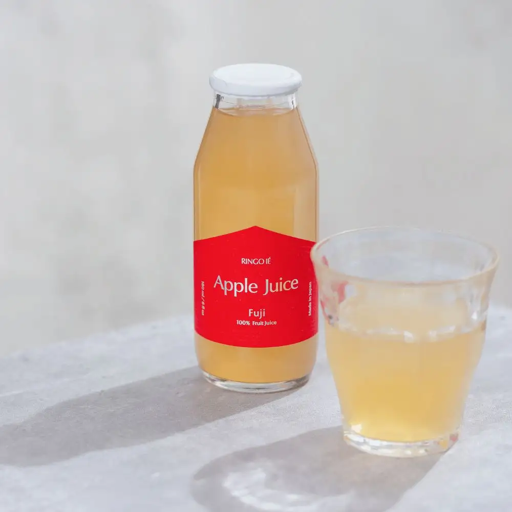 RINGO IE Apple Juice ギフトセット 180ml 5本 ( リンゴイエ りんご ジュース 山形県産 果汁 100% 無添加 ストレート 180ml ふじ ・ シナノゴールド 果汁 フルーツ 飲料 瓶ジュース アップル 数量限定 ) 飲み比べ りんごジュース リンゴジュース ギフト