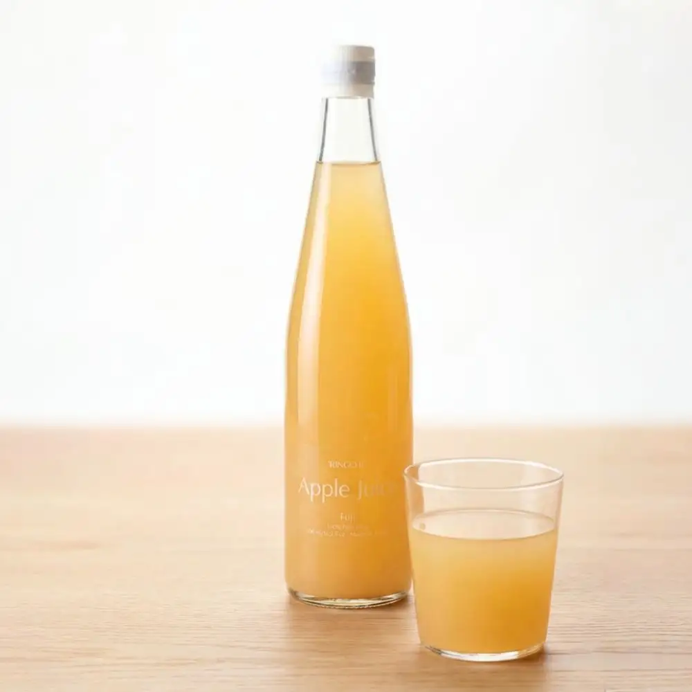 RINGO IE Apple Juice 500ml 2本 セット ( リンゴイエ りんご ジュース 山形県産 果汁 100% 無添加 ストレート 500ml ふじ ・ シナノゴールド 果汁 フルーツ 飲料 瓶ジュース アップル 数量限定 ) 飲み比べ りんごジュース リンゴジュース ギフト