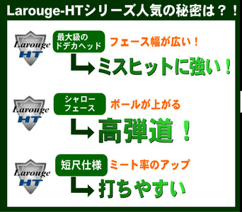 LAROUGE（ラルージュ） HTフェアウェイウッド 左利き用【FD-60：標準シャフト】番手（左用：３W）シャフト硬さS（硬め）