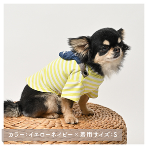 ボディバッグTシャツ ｜ 犬服 小型犬 カットソー 伸びる ドッグウェア 【ココアトワ(cocoAtoi)】 Ｍ