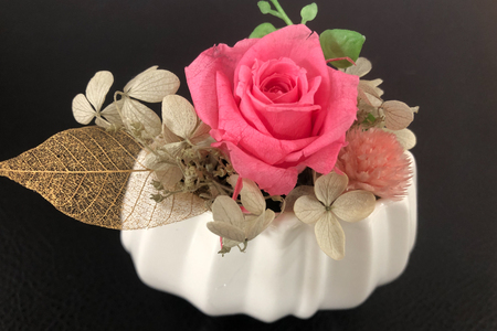 花 プリザーブドフラワー アレンジ スモール ばら1輪 紫陽花 など [littleprincess 石川県 宝達志水町 38601339]