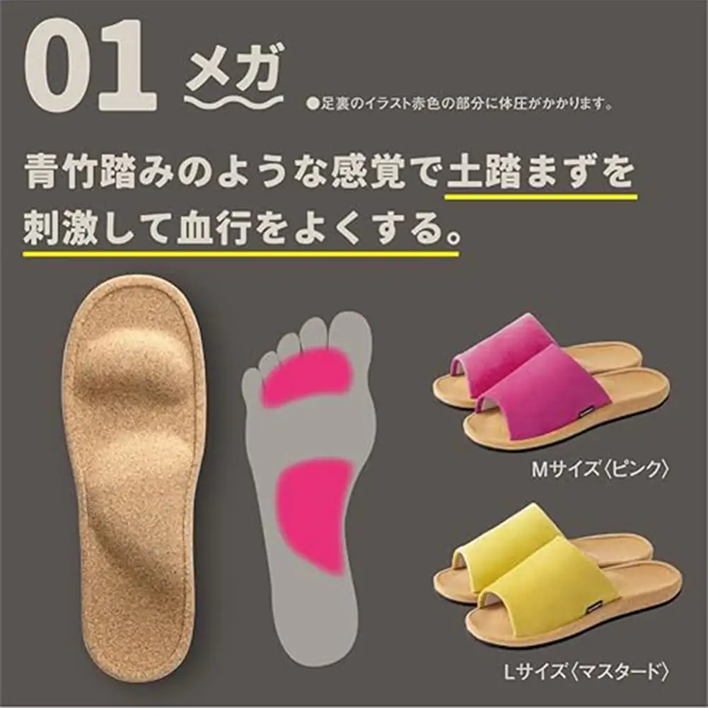 ヘルシールームサンダル fumippa(ふみっぱ) 01メガ ピンク Mサイズ(23.0-25.0cm)_OS350-0009