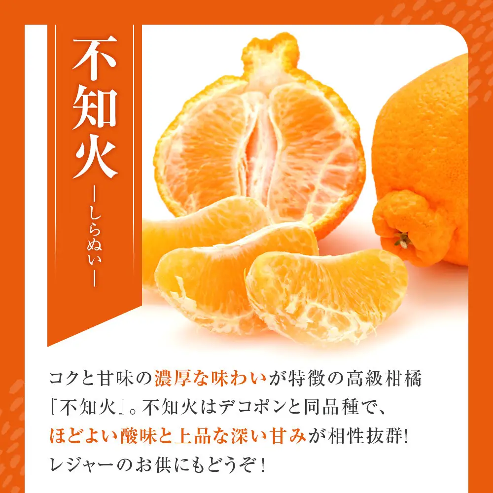 不知火(しらぬい) オレンジ みかん 訳あり 2kg サイズ混合