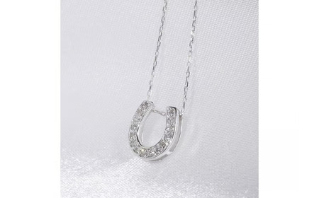 プラチナ 0.12ct 馬蹄ダイヤモンドペンダント 山梨県 甲斐市 BQ-181