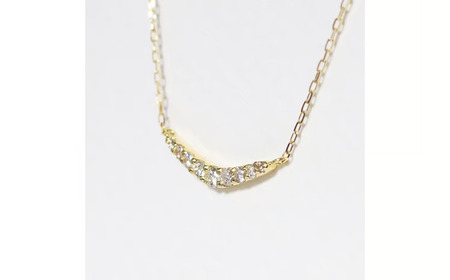 K18 0.10ct ラインダイヤモンドネックレス 山梨県 甲斐市 BQ-186