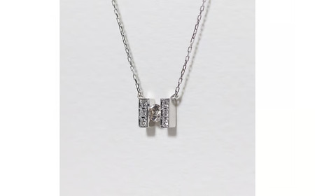 プラチナ 0.15ct H字ネックレス 山梨県 甲斐市 BQ-191 